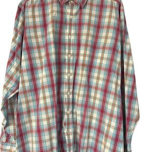 Club Room Red and Blue Button Down Shirt